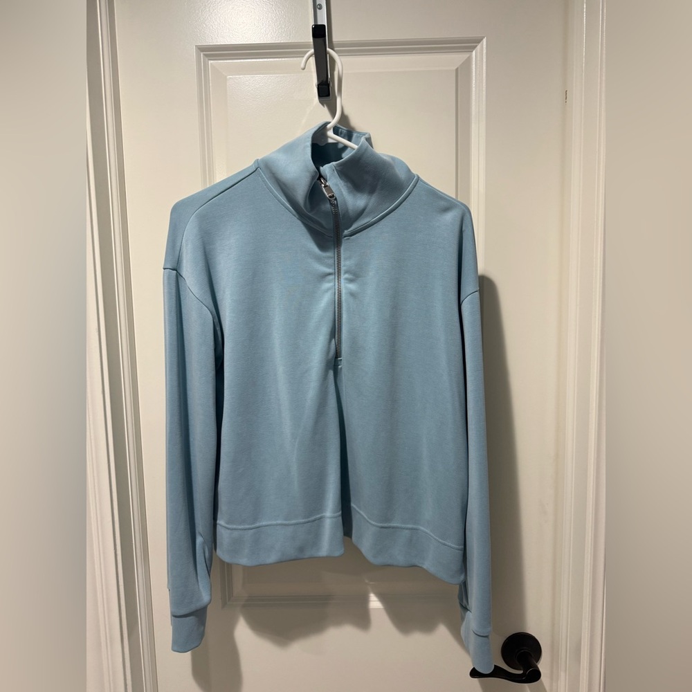 Athleta Waterloo Blue Seasoft Quarter Zip